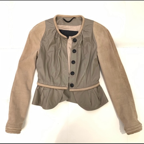 BURBERRY PRORSUM Leather Suede Jacket Sz 38 - Picture 1 of 6
